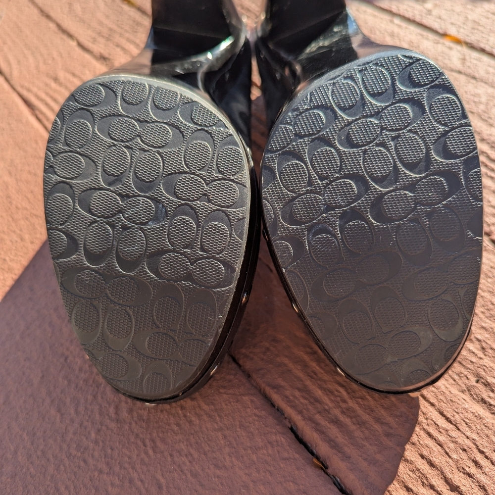 Coach Legant Black Patterned Platform Women's Hee… - image 6